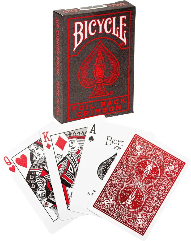 BICYCLE PLAYING CARDS FOIL RIDERBACK RED 1030987