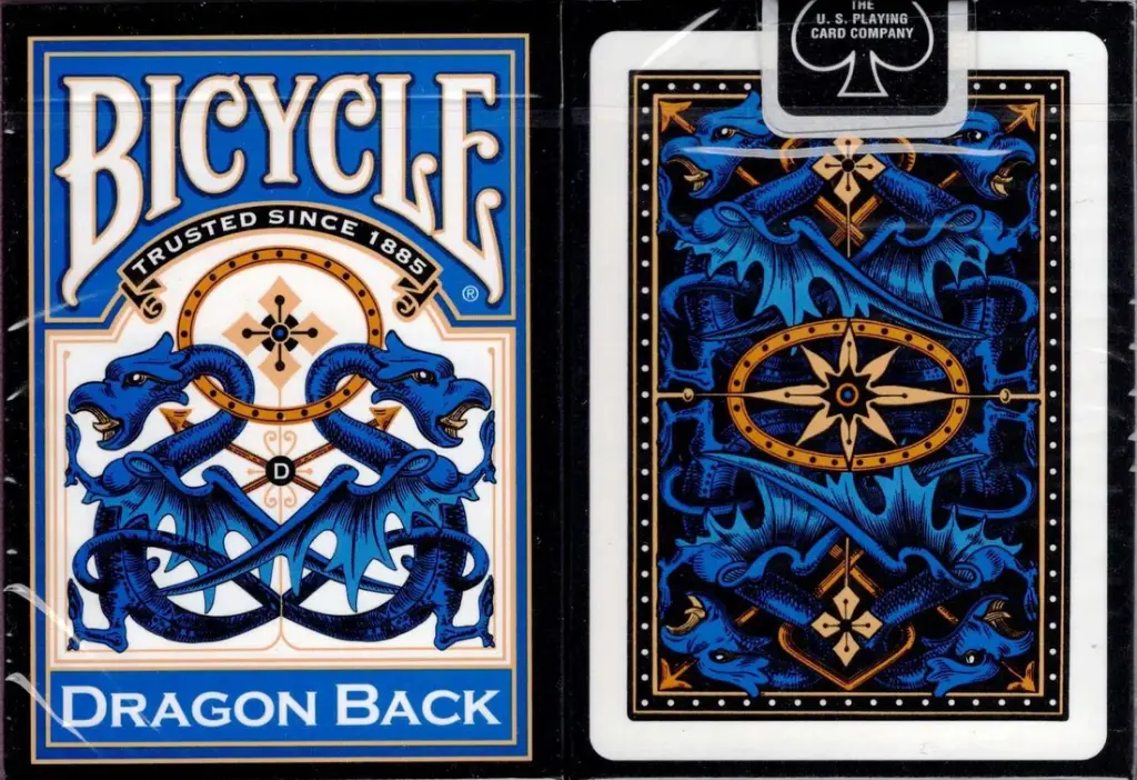 BICYCLE PLAYING CARDS POKER BLUE DRAGON 1024349