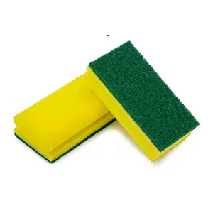 [J000184] GROOVED SPONGE 7X14 CMS YELLOW ECOLINE