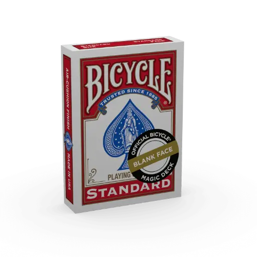 [BICPOKBFRB1DK] BICYCLE MAGIC CARDS BLANK FACE- RED BACK 1019710