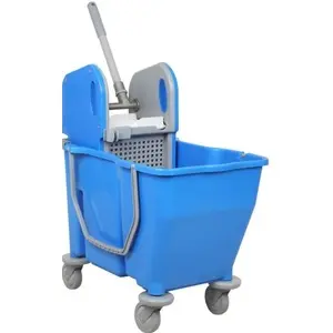[J002297] SINGLE BUCKET PARTITION TROLLEY CBT 30L BLUE ELG