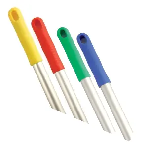 [J002330] ALUMINIUM HANDLE 150CMS H+T WITH YELLOW CAP PROFESSIONAL YH