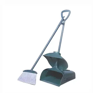 [J002212COL] LOBBY DUST PAN WITH BRUSH ECOLINE (BLACK)