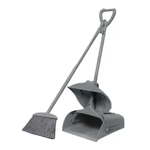 [J002213COL] LOBBY DUST PAN WITH BRUSH ECOLINE (GREY)