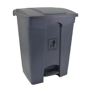 [J001412] PLASTIC PEDAL BIN ECOLINE (68LTR, GREY)