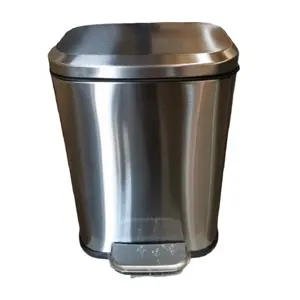 [J001788] STAINLESS STEEL PEDAL BINS RECTANGLE SOFT CLOSING PROFESSIONAL (30LTRS)
