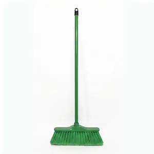 [J001994] SOFT BROOM HEAD & HANDLE FULL SET (WOODEN HANDLE, GREEN, ECOLINE)