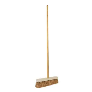 [J002045] HARD / COCO BROOMS WITH HANDLE FULL SET (18 INCHES)